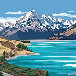 Mt Cook, Lake Pukaki Note Card