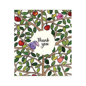 Thank You Birds in Tree Card