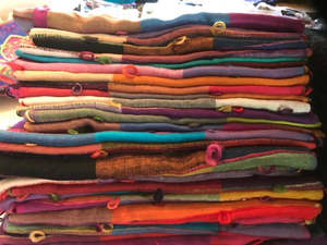 All Shawls Scarves Pashminas Sarongs: Rainbow Patch Scarf