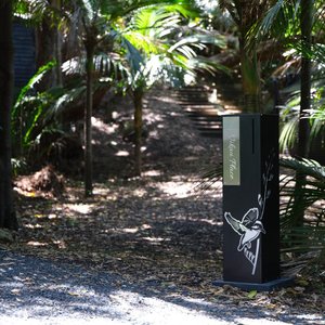 Products: Nikau Letterbox Kingfisher Harakeke Design - The Outside Outdoor Design Concepts