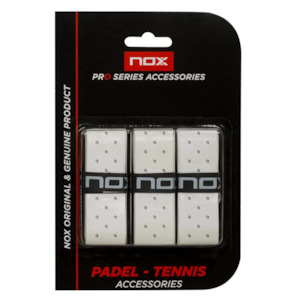 Padel Accessories: NOX - Pro Series Perforated Overgrip 3 pack - White