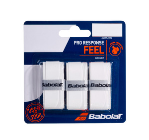 Padel Accessories: Babolat Pro Response Overgrip - WHITE (3 pack)