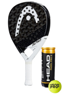 Head Rackets: COMBO - HEAD Graphene 360+ ALPHA Elite + HEAD Padel Ball Pro S (3 Ball Can)