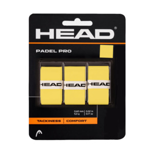 Padel Accessories: HEAD Padel Pro Overgrip 3PK - Yellow