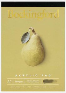 Acrylic: Bockingford A5 Acrylic Pad 360 GSM 12-Leaf