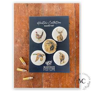 Madison Coulter Fine Arts: Madison Coulter Hunter's Collection Fabric Button Magnet Set