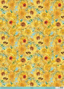 Vase with Twelve Sunflowers Wrap - Single Sheet