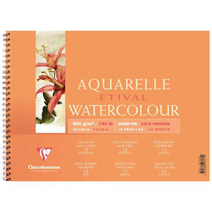 Aquarelle Etival Cold Pressed Wirebound 300 GSM Pad 12 Sheets