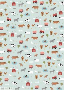 Gift Wrap: James Ellis Farm Wrap - Single Sheet