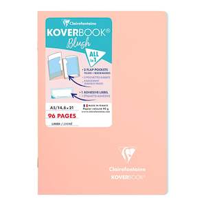 Stationery: Koverbook Blush A5 Lined Coral Notebook