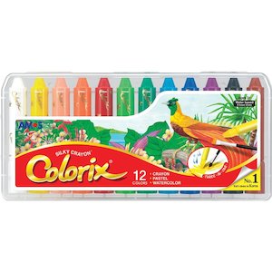Amos Silky Crayon Classic Colours Pack of 12