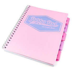Pukka Project Book: A4 Pastel Pink