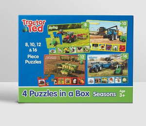 All: Tractor Ted Seasons 4 Puzzles in a Box