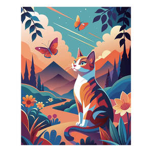 New Arrivals: Byron Paint by Numbers Canvas, Paint & Brushes Kit: Kitty