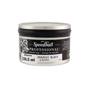 Speedball Pro Relief Ink 8oz SG Black