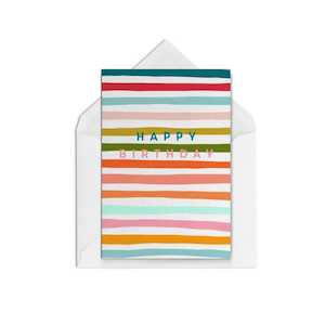 Bestselling Greeting Cards: Happy Birthday Stripes