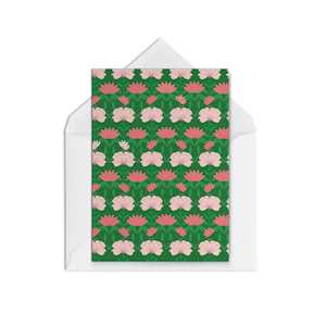 Everyday Cards Blank Inside: Lilies Green