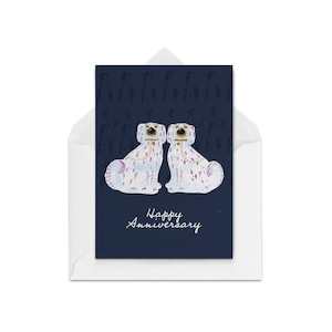 Romantic Love And Friendship Greeting Cards: Pair of Dogs