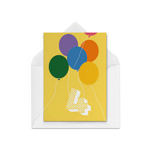 Baby Greeting Cards: 4 Year Old Balloons