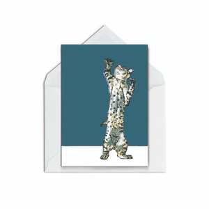 Everyday Cards Blank Inside: Stretching Cat