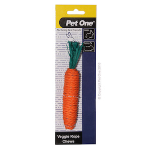 Products: Pet One Veggie Rope Chews For Small Animals – Carrot (M) » The Parrot Place