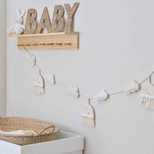 Garlands: Macrame Rainbows & Clouds Nursery Baby Bunting