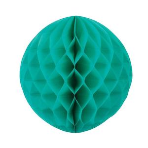 Party Decorations: Turquoise Honeycomb Balls 25cm