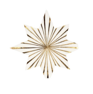 Meri Meri: Gold Stripe Star Napkin