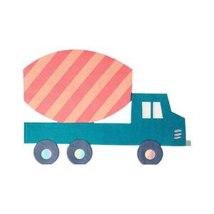 Meri Meri: Concrete Truck Napkins 16pk