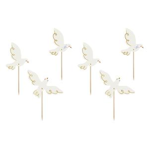Dove Cupcake Toppers 6pk