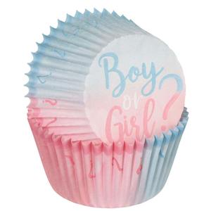 Cupcake Decorations: Gender Reveal Cupcake Baking Cups 75pk
