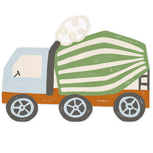 Construction Vehicles Concrete Mixer Napkin