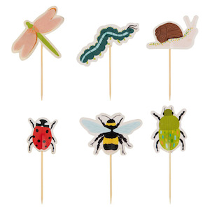 Cake Topper: Bug Cupcake Toppers - 12pkt