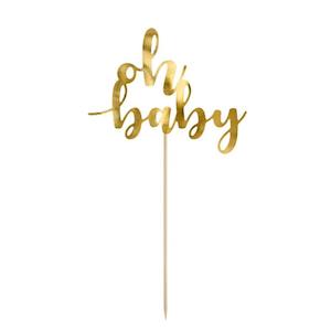 Cake Topper: Gold Oh Baby Cake Topper