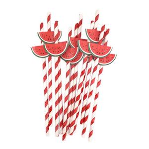 Straws: Watermelon Party Straws 20pk