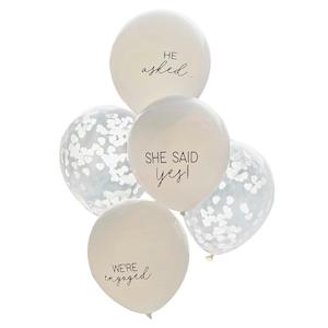 She Said Yes Confetti Engagement Balloon Bundle 5pk