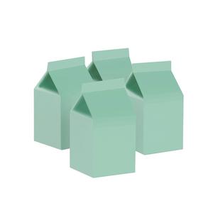 Treat Bags Boxes: Pastel Mint Green Milk Boxes 10pk