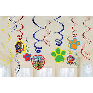 Paw Patrol Swirl Decorations 12pk