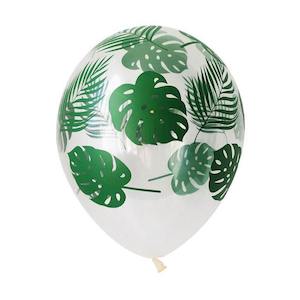 Jungle: Clear Tropical Leaf Balloons