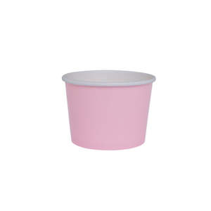 Ice Cream: Pastel Pink Paper Gelato Treat Cup 10pk