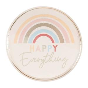 Rainbow: Happy Everything Natural Rainbow Plates 8pk