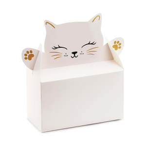 Treat Bags Boxes: Cat Shaped Cake Boxes 6pk