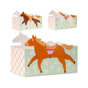 Treat Bags Boxes: Horse Snack Boxes 3pk