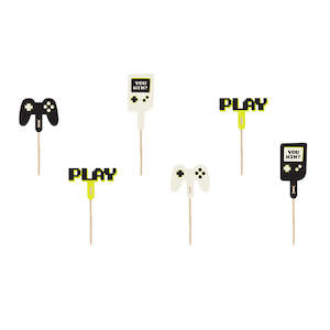 Cupcake Decorations: Gamer Cupcake Toppers 6pk