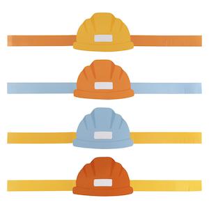 Construction: Customisable Construction Party Hats 5pk