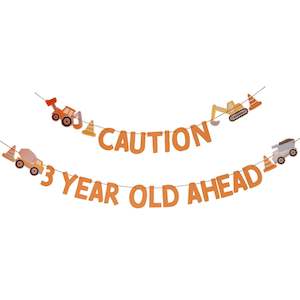 Construction: Customisable Age Construction Birthday Bunting