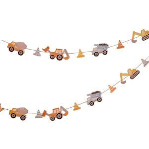 Construction: Construction Vehicle and Cone Garland