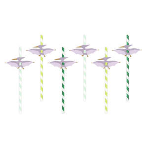 Pterodactyl Dinosaur Straws 6pk