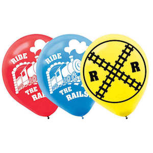 Printed Balloons: Train Balloons 6pk