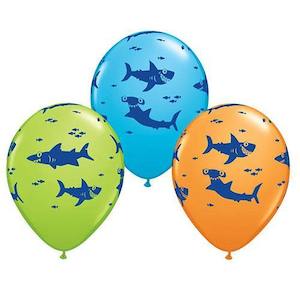 Printed Balloons: Fun Sharks Balloons 12pk